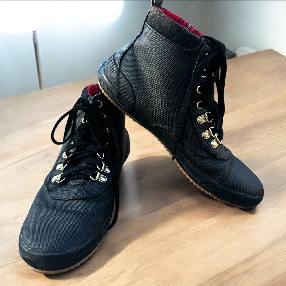 Keds Women's Water-Resistant Canvas Scout Il Black ankle Boots Size 7.5